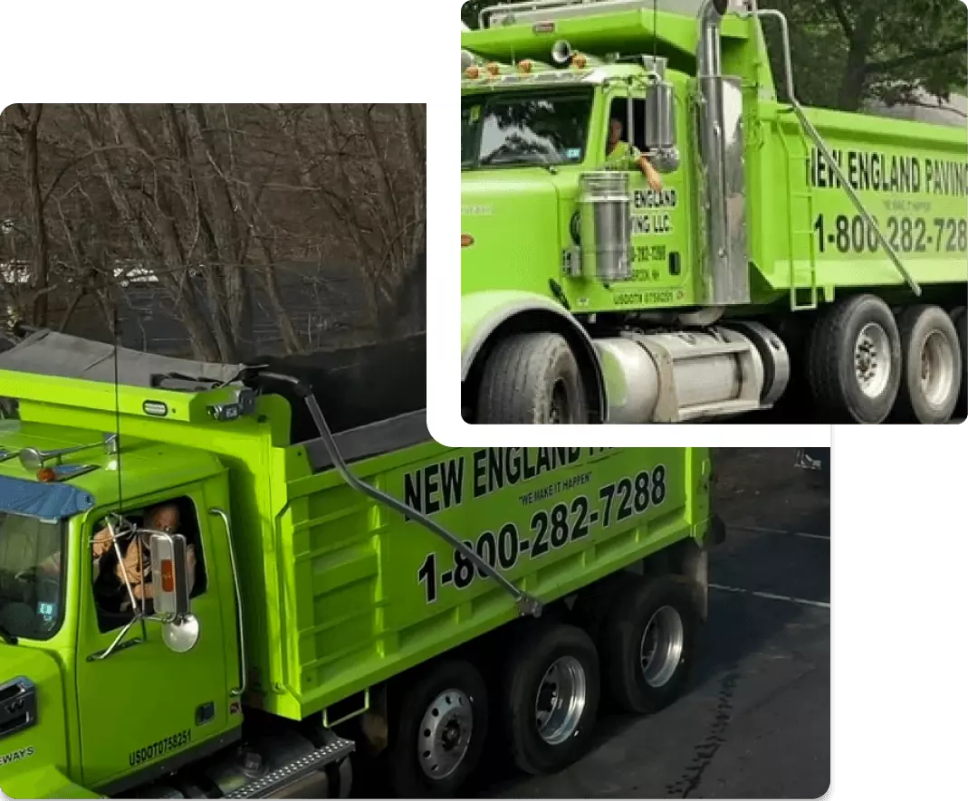 New England Paving Truck Moving Materials